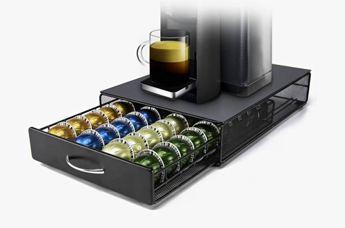 Black metal matt coffee pod - coffee,